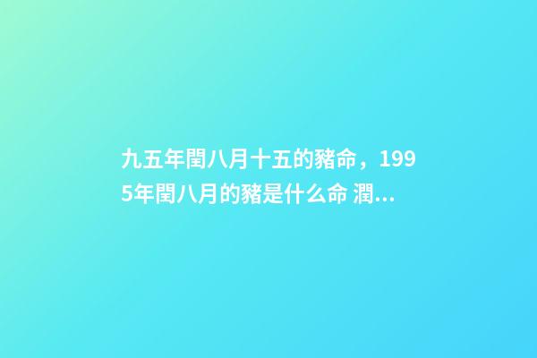 九五年閏八月十五的豬命，1995年閏八月的豬是什么命 潤八月出身運勢，1995年寅時潤八月屬豬人的出生命運-第1張-觀點-玄機派